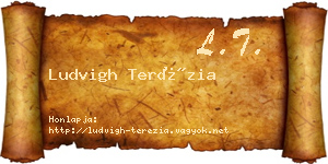 Ludvigh Terézia névjegykártya